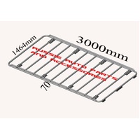 Tradesman Style ,Open ends Low profile Steel roof rack 3000 x 1464mm
