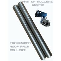 Rollers for Tradesman Style Roof Rack 600mm long; A pair