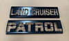 Custom laser cutting steel Patrol and land Cruiser insignia for Roof Racks