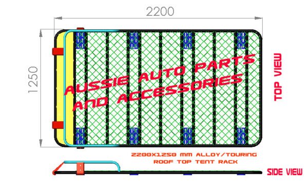 Aussie_Auto_Parts_ And_ Accesories_2200x1250mm _Alloy_ Touring_roof_top_tent_Rack_