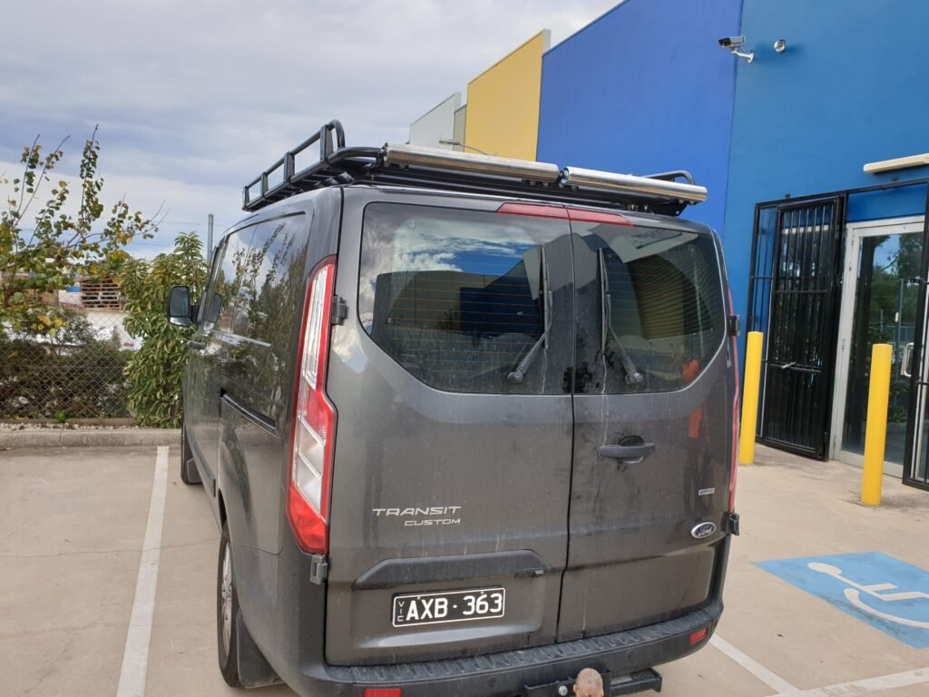 Ford Transit custom SWB backbone/laser-cut monting bracket for 2700mm rack