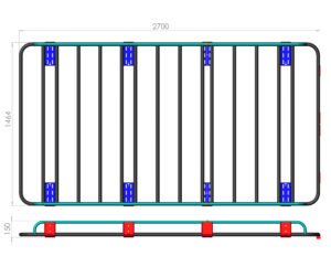 Tradesman Style Open Ends Alloy Rack 27000x1464x170mm 