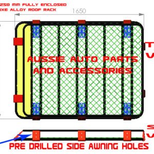 Fully Enclosed Deluxe Alloy Roof Rack Cage 1650x1250x170mm