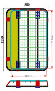 Fully Enclosed steel roof rack cage 850x1250x170 mm