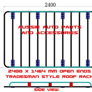 Tradesman Style Open Ends Steel Roof Rack, 2400x1464x170mm for Hyundai iLoad 2008-on
