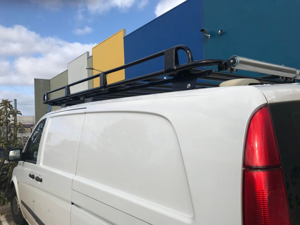 Merceds Benz Vito LWB backbone,laser-cut steel mounting bracket for 3000mm rack