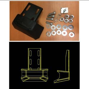 PU-coated Steel mounting brackets for sliding rails. It comes with a T that can be adjusted anywhere on the rail