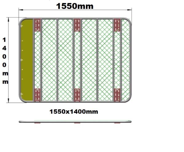 Alloy Platform,Flat Roof Rack for chevrolet Silverado, Ford 150 ,RAM,GMC 1550X1400mm