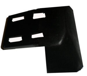 PU-coated Steel mounting brackets for sliding rails. It comes with a T that can be adjusted anywhere on the rail