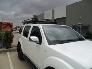 Nissan Pathfinder R51 with factory rails Steel Laser cut brackets for 1800 rack