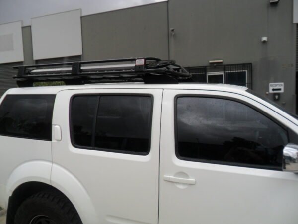 Nissan Pathfinder R51 with factory rails Steel Laser cut brackets for 1800 rack