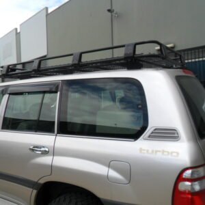 Toyota Land Cruiser 100/105 series backbone laser-cut brackets for a 2200mm rack, complete with all required accessories.