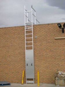 LADDER SAFETY GUARDS ARE UNIVERSAL, ERGONOMICALLY-FRIENDLY GUARDS THAT RESTRICT ACCESS TO LADDERS BY UNAUTHORIZED OPERATORS AS WELL AS PREVENT POTENTIAL HEALTH & SAFETY RISKS.