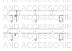 6 To8 Inch Adjustable Rain Gutter Mounting bracket for Hiace SLWB,2005-2019 ,Sahara 80'setc