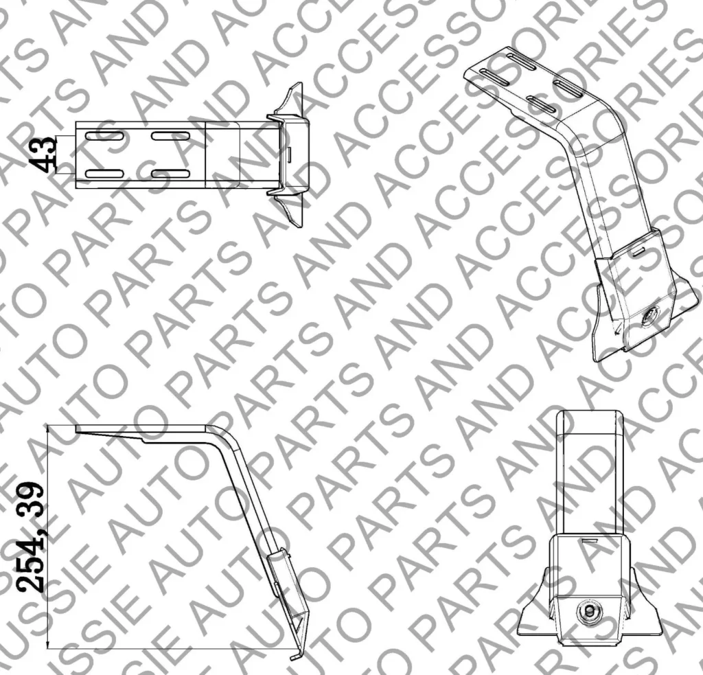 8 To 10 Inch Adjustable Rain Gutter Mounting Bracket for High Roof, Land Rover Discovery 1/2, Defender110