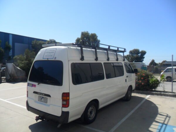 Open End Steel Roof Rack Tradesman 3300mm suits Toyota Hiace LWB Van 1988-2019