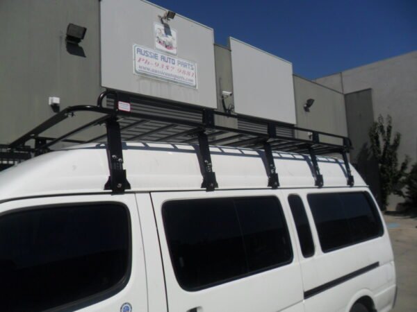 Open End Steel Roof Rack Tradesman 3300mm suits Toyota Hiace LWB Van 1988-2019