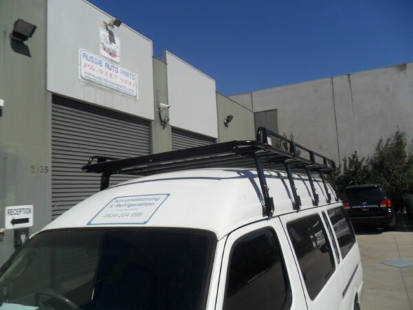 Open End Steel Roof Rack Tradesman 3300mm suits Toyota Hiace LWB Van 1988-2019
